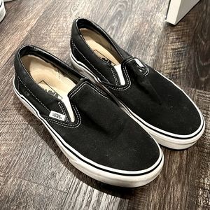 Used black slip on vans size 7